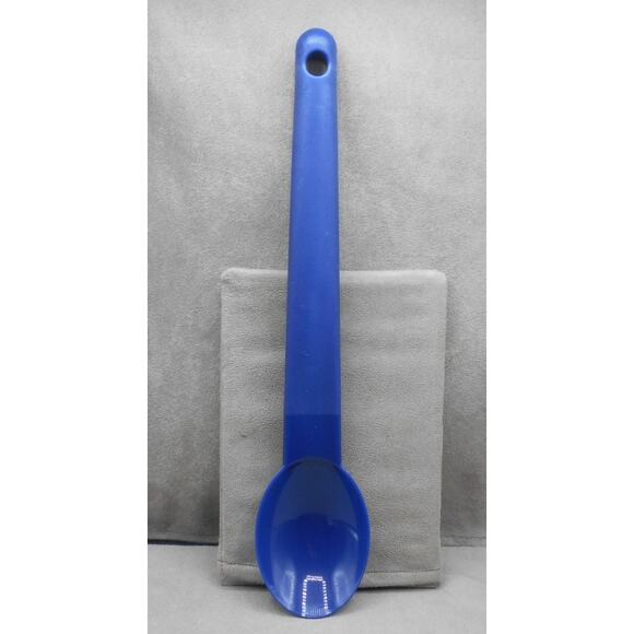Vintage Tupperware Serving Spoon Utensil Blue 12.5" 3475A-2 RARE - Picture 2 of 6